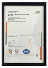 Institute of British Examinations Pvt. Ltd. | Award_4